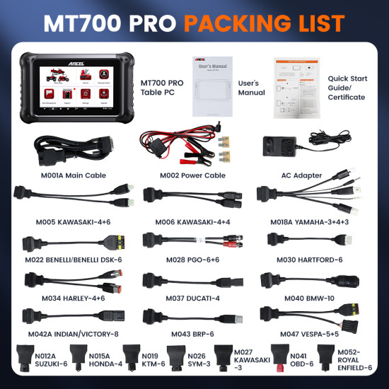 ANCEL MT700 PRO – Диагностика за мотоциклети